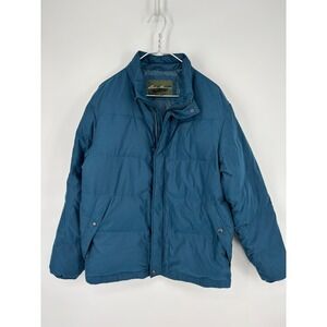 Eddie Bauer Jacket Mens L Blue Goose Down Puffer Coat EB550 Fill Power Gorpcore